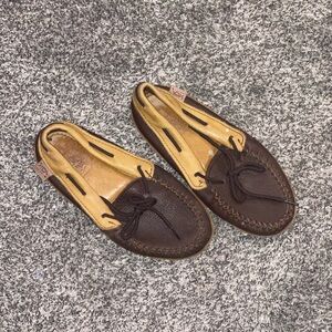 Laurentian Chief Men's Moose & Elk Leather Moccasin Shoes Size 8
